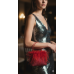 Handbags Wholesale - Red Beaded w/ Ostrich Feather Trim Evening Bag